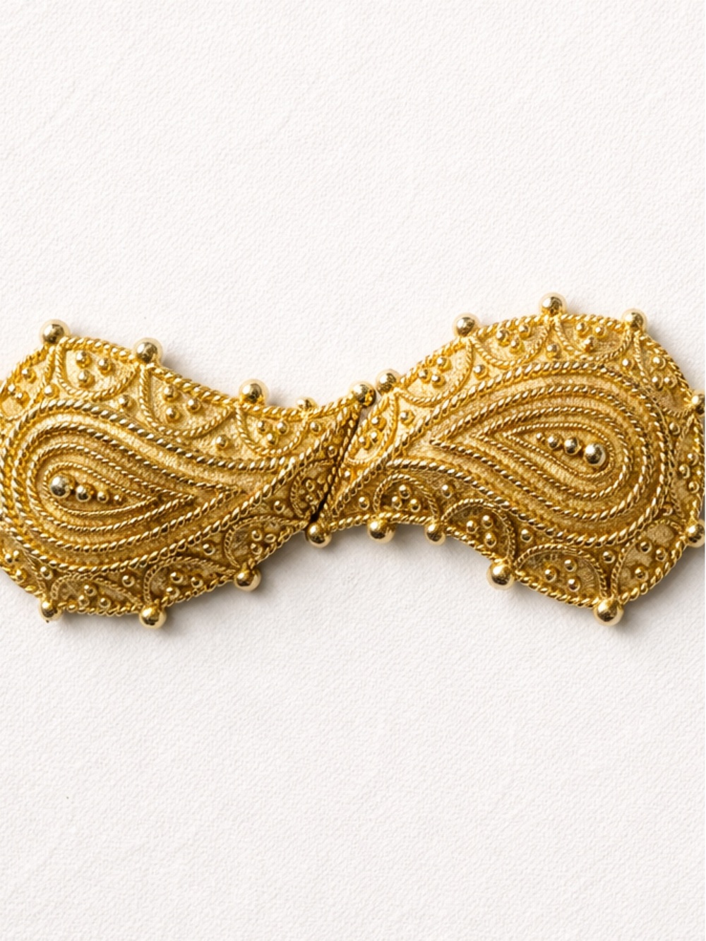 MIMI DI N NISCEMI VINTAGE 1984 COUTURE PAISLEY ORNATE FILIGREE GOLD GLAM BELT